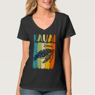 Retro Sea Turtle Kauai Hawaii Matching Friends Fa T-Shirt