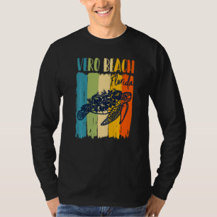 Retro Sea Turtle Vero Beach Florida Theme Friends T-Shirt