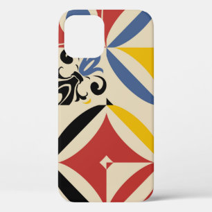 Retro seamless pattern from bright simple geometri iPhone 12 case
