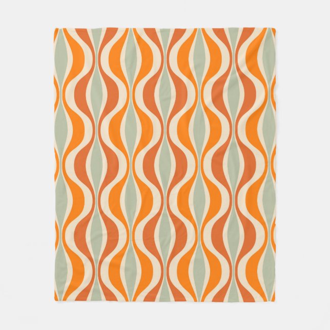 Retro seamless pattern from the 50s and 60s. Seaml Fleece Blanket (Front)
