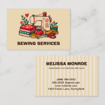 Retro Seamstress Sewing Tailor Alterations Brand