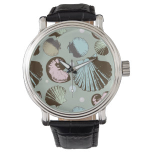 Retro Seashell Pattern Watch