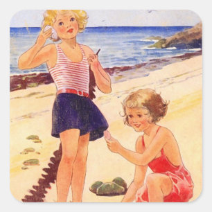 Retro Seashore Sticker