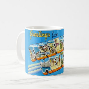 Retro Seaside Heights NJ Postcard Coffee Mug