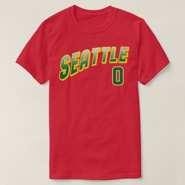 Retro Seattle Number 0 1 T-Shirt (Design Front)