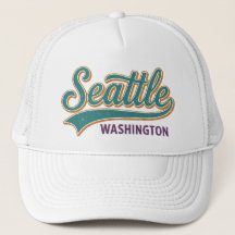 Retro Seattle Washington Vintage Typography