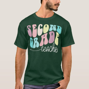 Retro Second Grade Teacher Letter 2nd Grade Back t T-Shirt