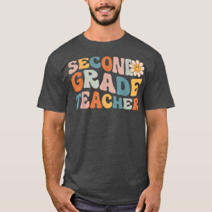 Retro Second Grade Teacher Life Colourful 2nd Gra T-Shirt