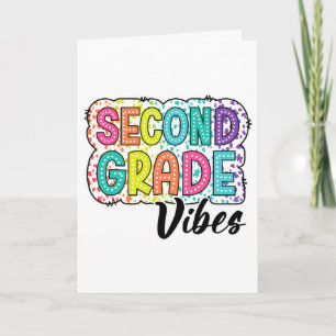 Retro Second Grade Vibes Ck To School 2nd Grade Dr Card