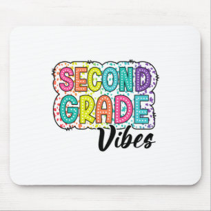 Retro Second Grade Vibes Ck To School 2nd Grade Dr Mouse Mat