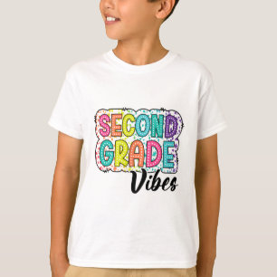 Retro Second Grade Vibes Ck To School 2nd Grade Dr T-Shirt