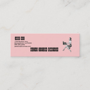 Retro Secretary Mini Business Card