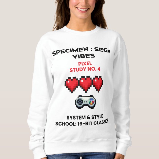 Retro Sega Vibes Pixel Study No. 4 Sweatshirt (Front)