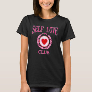 Retro Self Love Club Heart Boho Valentine's Day Cu T-Shirt