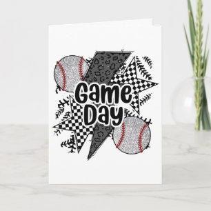 Retro Sell Game Day Chequered Leopard Sell Mama Mo Card