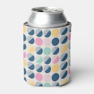 Retro Semi-Circle Pattern Can Cooler