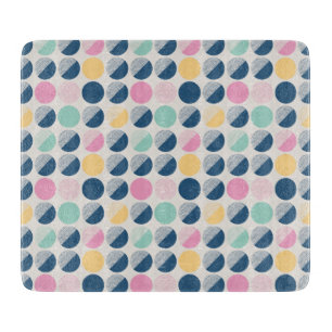 Retro Semi-Circle Pattern Cutting Board