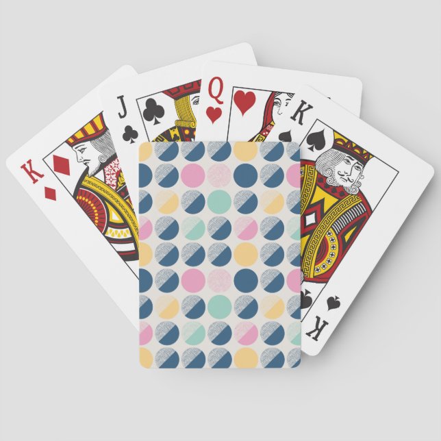Retro Semi-Circle Pattern Playing Cards (Back)
