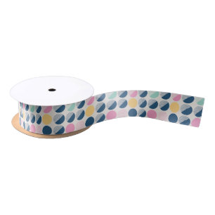 Retro Semi-Circle Pattern Satin Ribbon