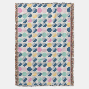 Retro Semi-Circle Pattern Throw Blanket
