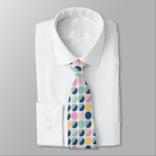 Retro Semi-Circle Pattern Tie