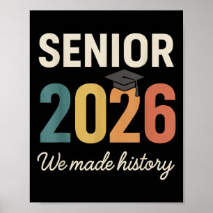 Retro Senior 2026 Graduation Cl Of 2026 We Made Hi Poster