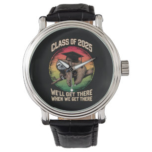 Retro Senior Class Of 2025 Sloth Cap Graduation Watch