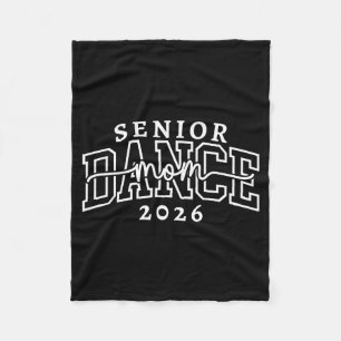 Retro senior dance mum class of 2026 dancer fleece blanket