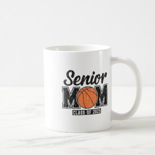 Retro Senior Sketll Mum Cl Of 2025 Graduation Scho Coffee Mug