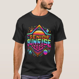 Retro Senior Sunrise 2025 High School 12th Twelfth T-Shirt