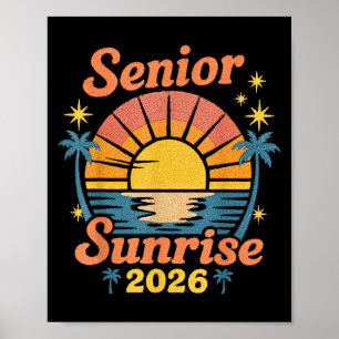 Retro Senior Sunrise 2026 High School Cl Of 2026  Poster
