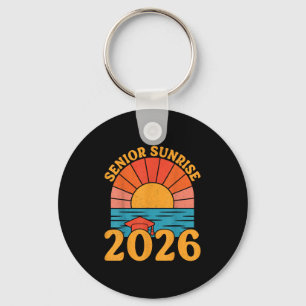 Retro Senior Sunrise 2026 Seniors Of Cl Beach Grad Key Ring