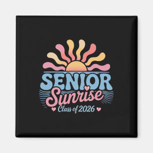 Retro Senior Sunrise 2026 Seniors Of Cl Graduation Magnet