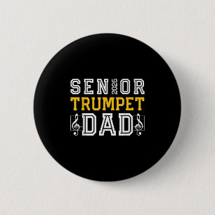 Retro Senior Trumpet Dad 2026 Marching Band Cl Of 6 Cm Round Badge