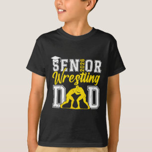 Retro Senior Wrestling Dad 2026 Senior Dad Cl Of 2 T-Shirt