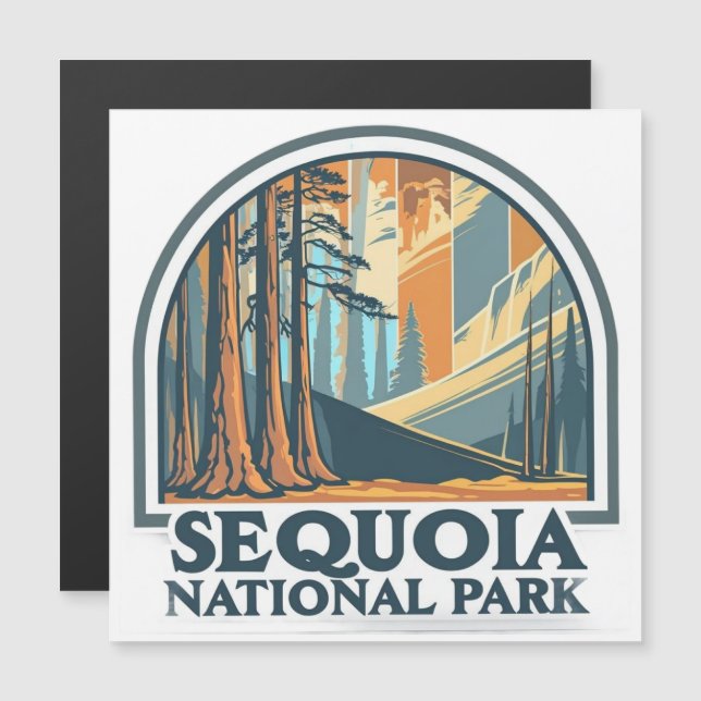 retro Sequoia National Park Giant Sequoia Trees (Front/Back)
