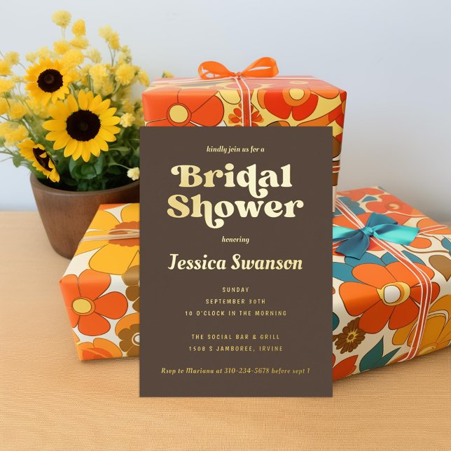 Retro Serif Bridal Shower Gold (Creator Uploaded)