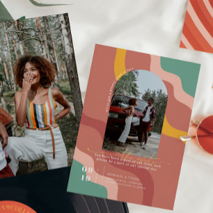 Retro Seventies   Arch Photo Save the Date