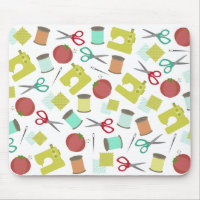 Retro Sewing Themed Mousepad