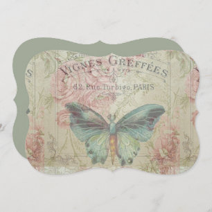 retro,shabby chic,vintage,country rustic,florals,b save the date