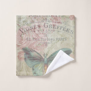 retro,shabby chic,vintage,country rustic,florals,b wash cloth