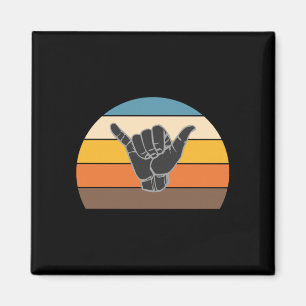 Retro shaka hand surf sign - cool surfer_surf magnet
