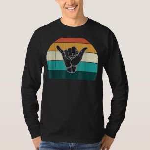Retro Shaka & Surf Sign Cools Vintage Surferss Su T-Shirt