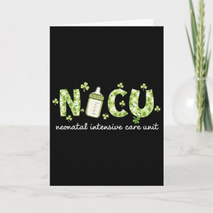 Retro Shamrock Nicu Nurse Happy St Patrick's Day C Card