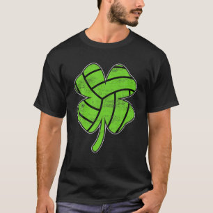 Retro Shamrock Volleyball Sport St. Patrick's Day T-Shirt