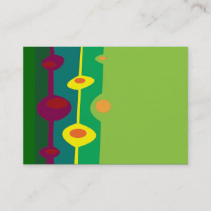 retro shapes citrus colours business card