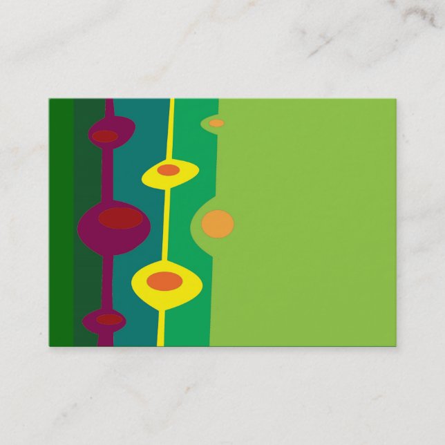retro shapes citrus colours business card (Front)