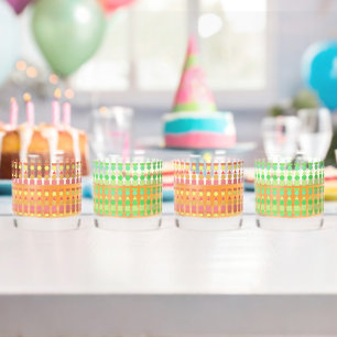 Retro shapes Drinkware Set Whiskey Glass