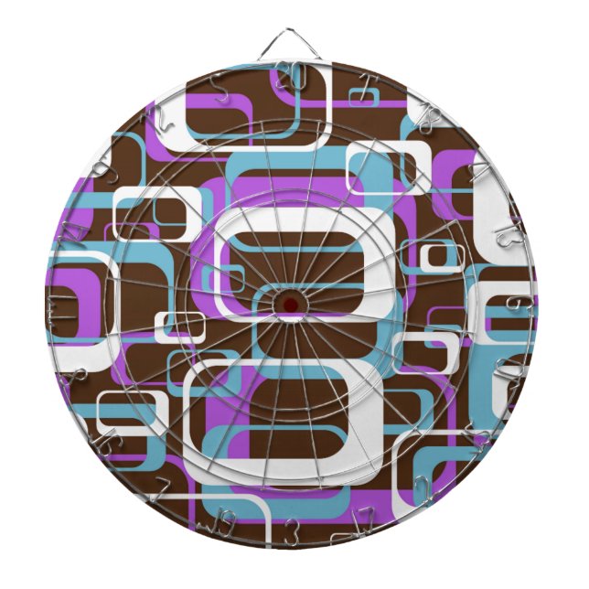 RETRO SHAPES PATTERN DARTBOARD (Front)