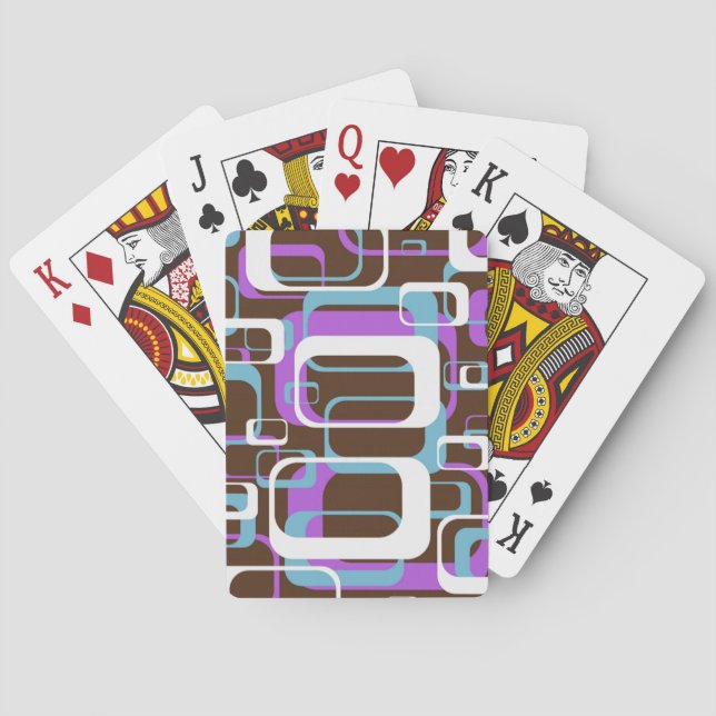 RETRO SHAPES PATTERN PLAYING CARDS (Back)